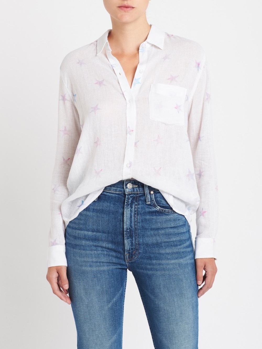 Rails LA. The Charli Shirt Tie Dye Stars lightweight breezy linen